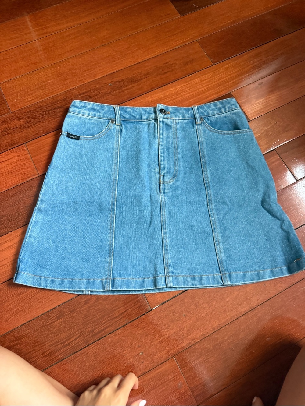 BARDOT Light Blue Denim Mini Skirt